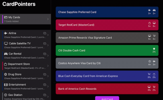 CardPointers - My Cards